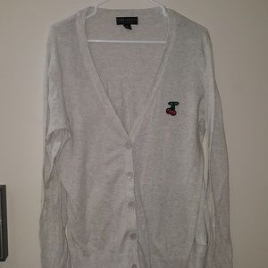 Forever 21 Plus Size (2X) Cherry Preppy Cardigan
